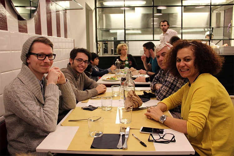 Students meeting their Italian families