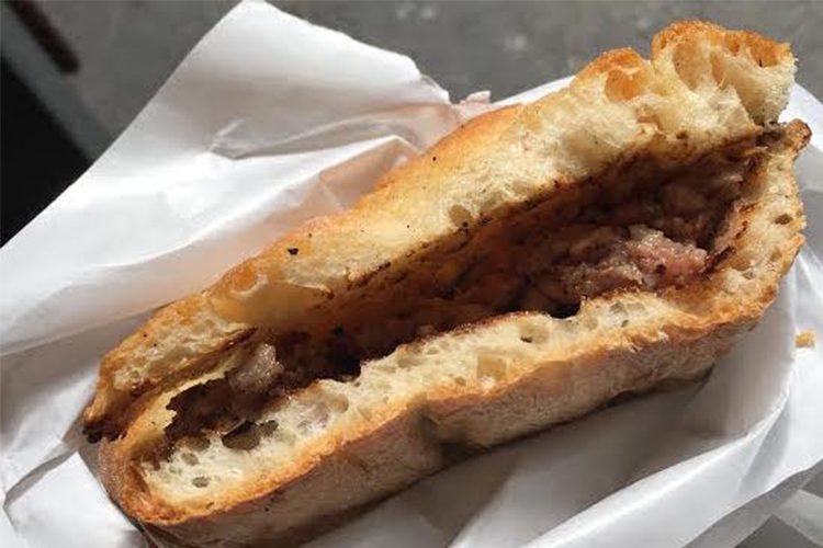 Schiacciata sandwich in Florence. Photo by the authors.