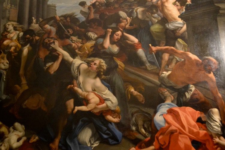 Marco Benefial’s “Massacre of the Innocents,” Uffizi Gallery. Photo by the author.